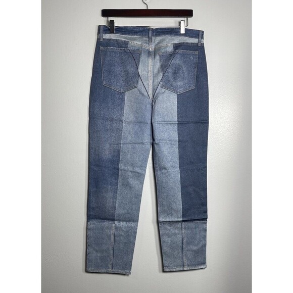 RAG & BONE Stretch Miramar Nina Cigarette Jeans Size 30 Byron Patchwork Blue NEW - Picture 5 of 11